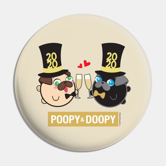 Poopy and Doopy - New Year Pin