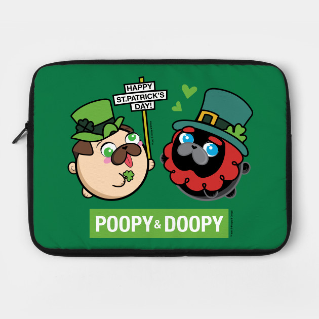Poopy and Doopy - St. Patrick's Day Laptop Case