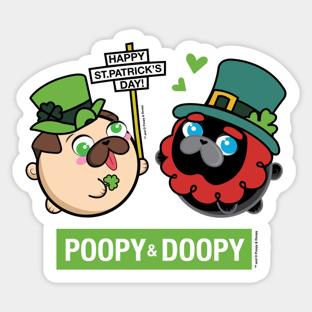 Poopy and Doopy - St. Patrick's Day Sticker
