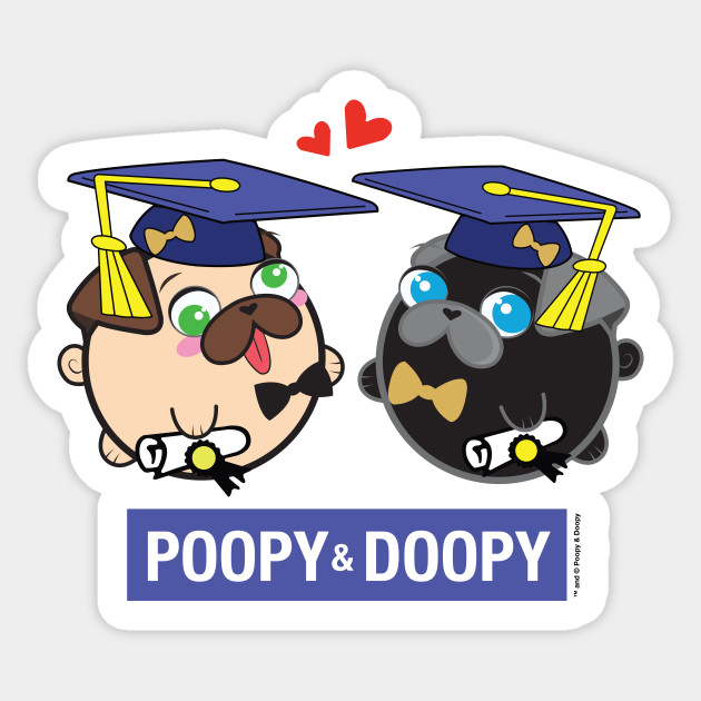 Poopy & Doopy - Graduation Sticker
