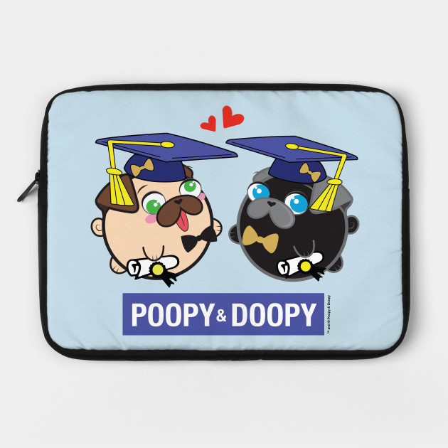 Poopy & Doopy - Graduation Laptop Case