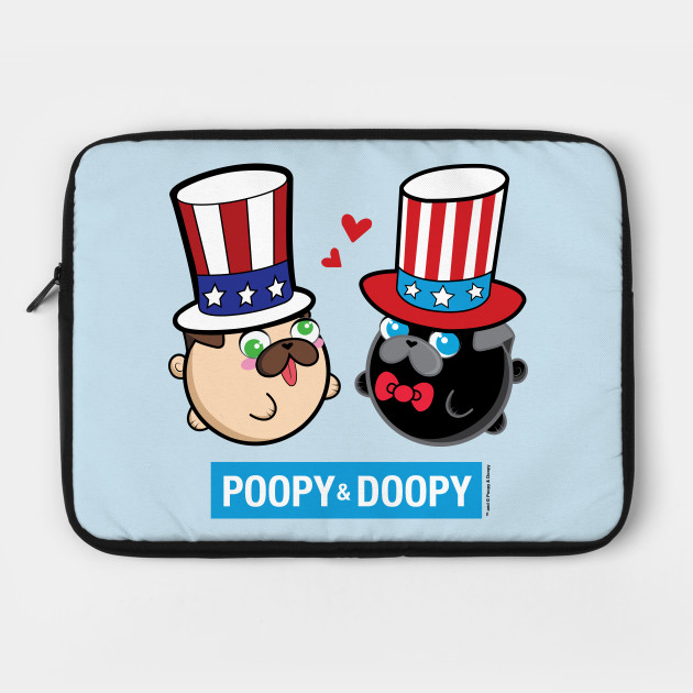 Poopy and Doopy - 4th of July Laptop Case