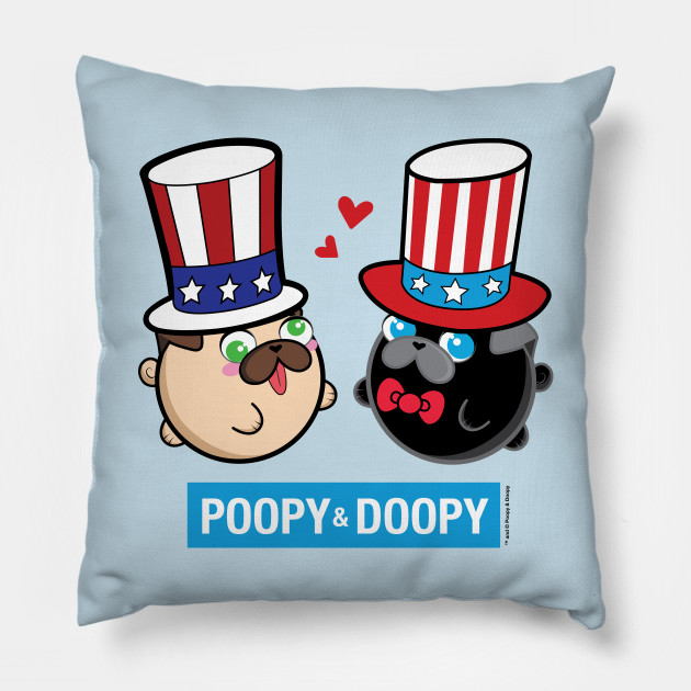 Poopy and Doopy - 4th of July Pillow