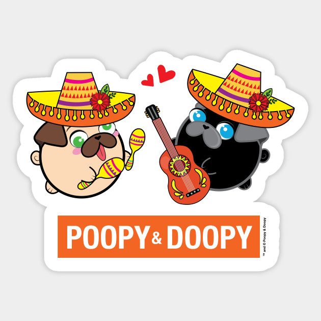 Poopy & Doopy - Day of the Dead Sticker