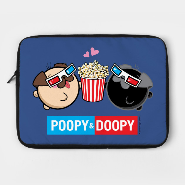 Poopy and Doopy - 3D Movie Night Laptop Case