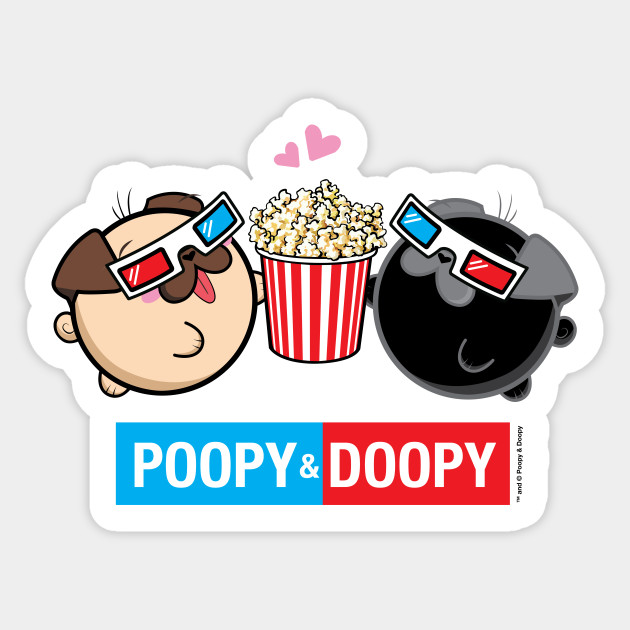Poopy and Doopy - 3D Movie Night Sticker