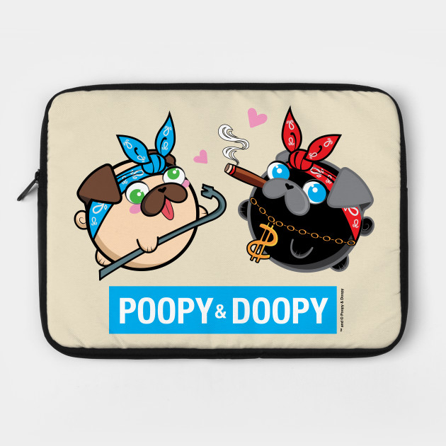 Poopy and Doopy - Thug Pug Life Laptop Case
