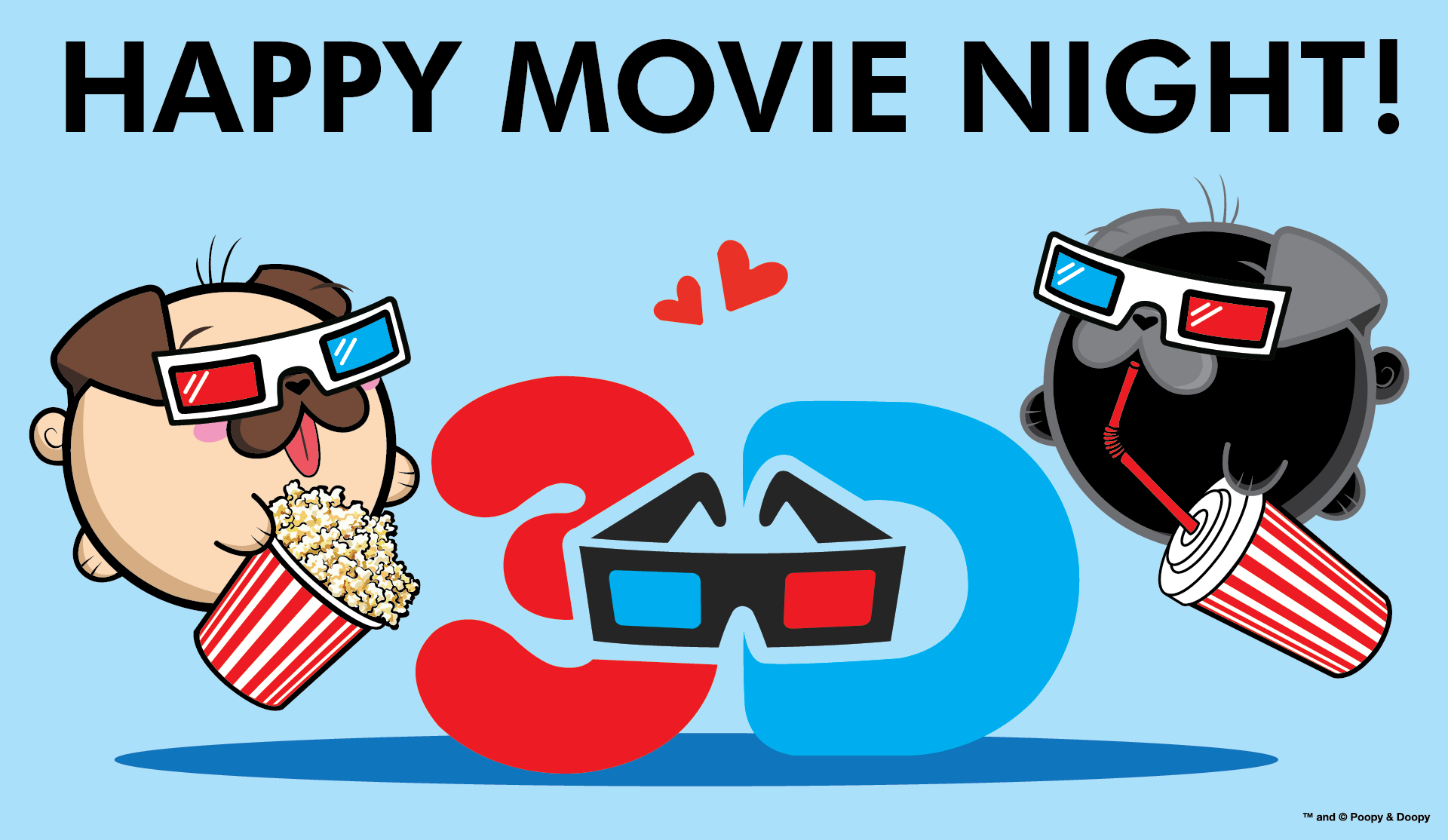 Poopy and Doopy - 3D Movie Night