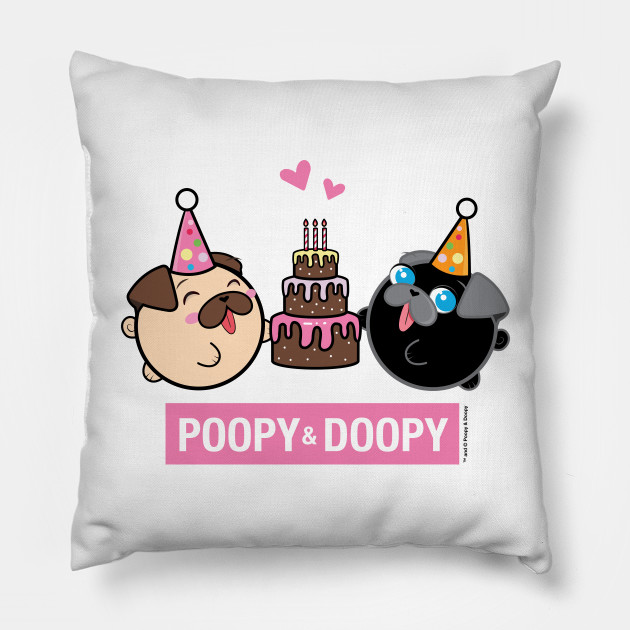 Poopy and Doopy - Happy Birthday Pillow
